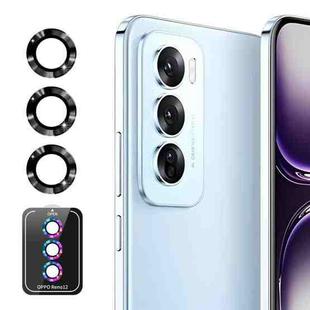 For OPPO Reno12 / Reno12 Pro Global ENKAY Hat-Prince 9H Rear Camera Lens Aluminium Alloy Tempered Glass Film(Black)