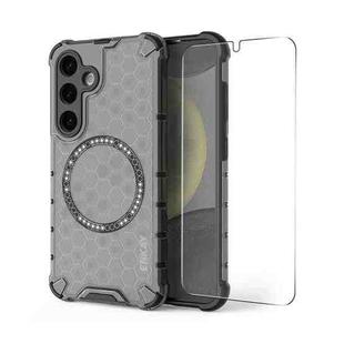 For Samsung Galaxy S23+ 5G ENKAY Hat-Prince Honeycomb MagSafe Shockproof Phone Case with 0.18mm Film(Grey)