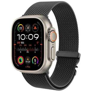 For Apple Watch 10 46mm Mech Milan Metal Mesh Watch Band(Black)