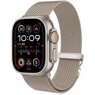 For Apple Watch 10 46mm Mech Milan Metal Mesh Watch Band(Titanium)