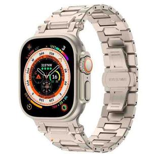 For Apple Watch Ultra 2 49mm Pathfinder Stainless Steel Metal Watch Band(Titanium Color)