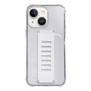 For iPhone 13 Transparent Wristband Shockproof TPU Phone Case(white)