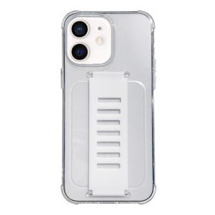 For iPhone 12 Transparent Wristband Shockproof TPU Phone Case(white)