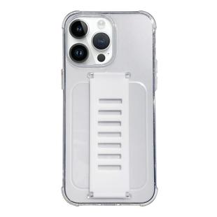 For iPhone 12 Pro Max Transparent Wristband Shockproof TPU Phone Case(white)