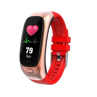 CES12 0.96 inch IPS Color Screen Smartwatch IP67 Waterproof,Support Call Reminder /Heart Rate Monitoring/Blood Pressure Monitoring/Sleep Monitoring/Blood Oxygen Monitoring/USB Flash Drive(Red)