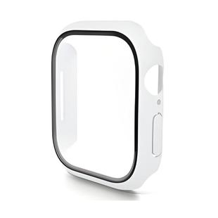 For Apple Watch Series 10 46mm ENKAY Hat-Prince PC Tempered Glass Film Integrated Watch Case(White)