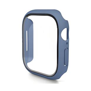 For Apple Watch Series 10 46mm ENKAY Hat-Prince PC Tempered Glass Film Integrated Watch Case(Grey Blue)