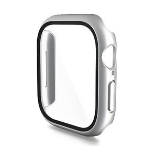 For Apple Watch Series 10 42mm ENKAY Hat-Prince PC Tempered Glass Film Integrated Watch Case(Silver)