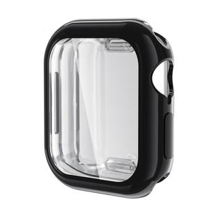 For Apple Watch Series 10 42mm ENKAY Hat-Prince Electroplated Soft TPU Case with Screen Film(Black)