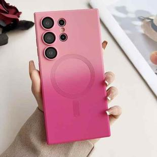 For Samsung Galaxy S25+ 5G Liquid TPU Silicone Gradient MagSafe Phone Case(Pink Gradient)
