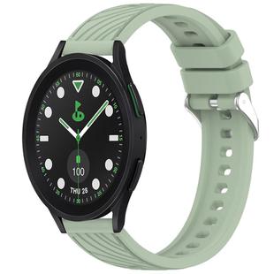 For Samsung Galaxy Watch5 Pro Golf Edition Stripe Texture Silicone 20mm Watch Band(Light Green)