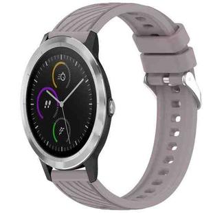 For Garmin Vivoactive 3 Stripe Texture Silicone 20mm Watch Band(Roland Purple)