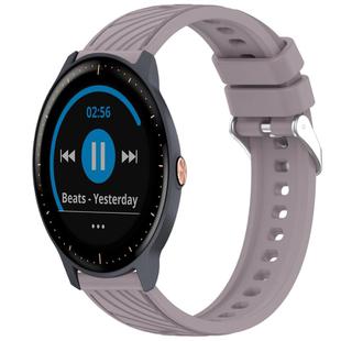 For Garmin Vivoactive 3 Music Stripe Texture Silicone 20mm Watch Band(Roland Purple)