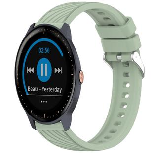 For Garmin Vivoactive 3 Music Stripe Texture Silicone 20mm Watch Band(Light Green)