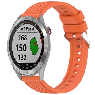 For Garmin Approach S40 Stripe Texture Silicone 20mm Watch Band(Orange)