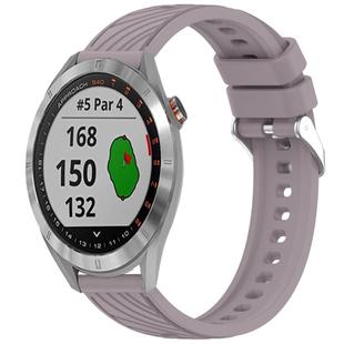 For Garmin Approach S40 Stripe Texture Silicone 20mm Watch Band(Roland Purple)