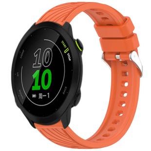 For Garmin Forerunner 158 Stripe Texture Silicone 20mm Watch Band(Orange)