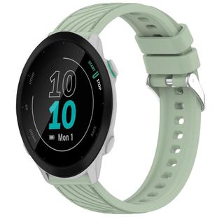 For Garmin Forerunner 55 Stripe Texture Silicone 20mm Watch Band(Light Green)