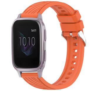 For Garmin Venu SQ Stripe Texture Silicone 20mm Watch Band(Orange)