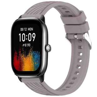For Amazfit GTS 4 Mini Stripe Texture 20mm Silicone Watch Band(Roland Purple)