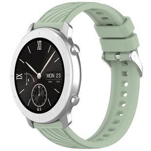 For Amazfit Pop Stripe Texture 20mm Silicone Watch Band(Light Green)