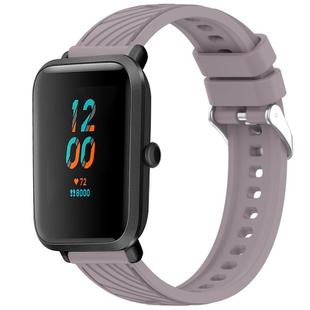 For Amazfit Bip 1S Stripe Texture 20mm Silicone Watch Band(Roland Purple)