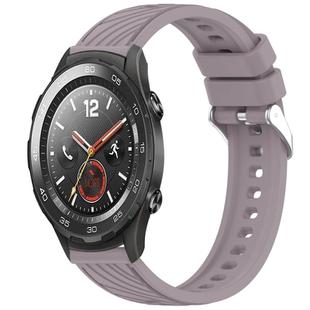 For Huawei Watch 2 Stripe Texture 20mm Silicone Watch Band(Roland Purple)