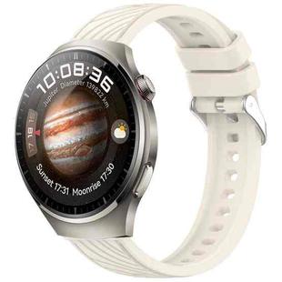 For Huawei Watch GT 4 Pro Stripe Texture 22mm Silicone Watch Band(Starlight)