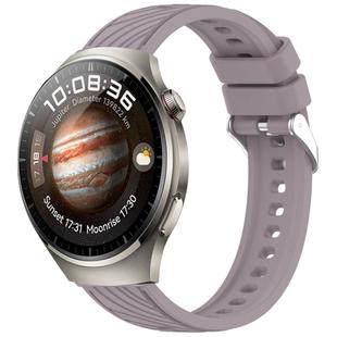 For Huawei Watch 4 Stripe Texture 22mm Silicone Watch Band(Roland Purple)