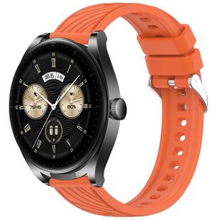 For Huawei Watch Buds Stripe Texture 22mm Silicone Watch Band(Orange)