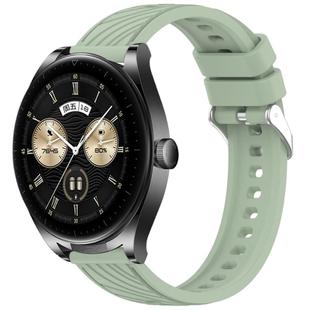 For Huawei Watch Buds Stripe Texture 22mm Silicone Watch Band(Light Green)