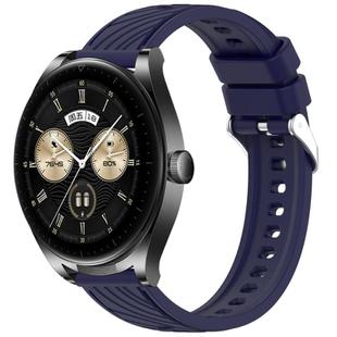 For Huawei Watch Buds Stripe Texture 22mm Silicone Watch Band(Midnight Blue)