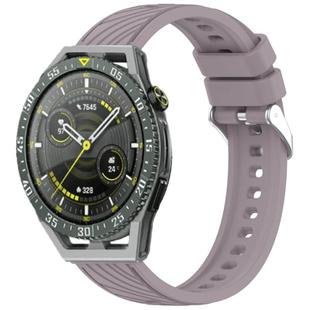 For Huawei Watch GT 3 SE Stripe Texture 22mm Silicone Watch Band(Roland Purple)