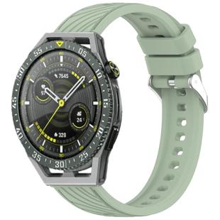 For Huawei Watch GT 3 SE Stripe Texture 22mm Silicone Watch Band(Light Green)