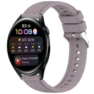 For Huawei Watch 3 Stripe Texture 22mm Silicone Watch Band(Roland Purple)