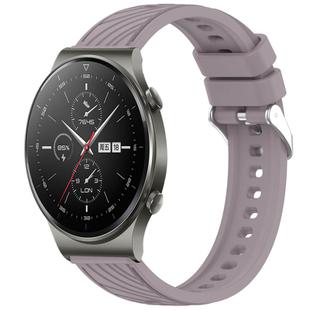 For Huawei GT2 Pro Stripe Texture 22mm Silicone Watch Band(Roland Purple)