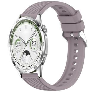 For Huawei Watch GT 5 46mm Stripe Texture 22mm Silicone Watch Band(Roland Purple)