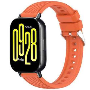 For Redmi Watch 5 Active Stripe Texture 22mm Silicone Watch Band(Orange)