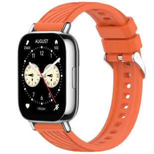 For Redmi Watch 5 Lite Stripe Texture 22mm Silicone Watch Band(Orange)