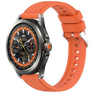 For Xiaomi Watch S4 Sport Stripe Texture 22mm Silicone Watch Band(Orange)