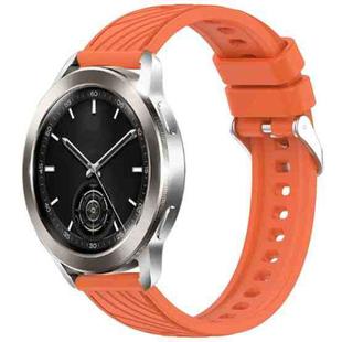 For Xiaomi Watch S3 Stripe Texture 22mm Silicone Watch Band(Orange)