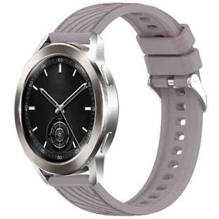 For Xiaomi Watch S3 Stripe Texture 22mm Silicone Watch Band(Roland Purple)