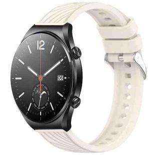 For Xiaomi MI Watch S1 Stripe Texture 22mm Silicone Watch Band(Starlight)