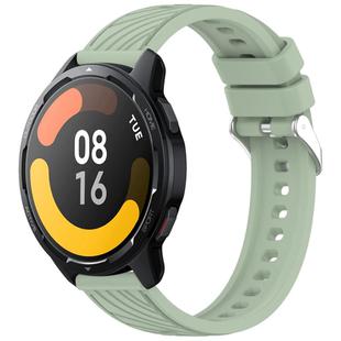 For Xiaomi Watch S1 Active Stripe Texture 22mm Silicone Watch Band(Light Green)