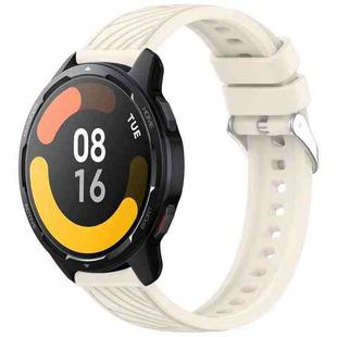 For Xiaomi Watch S1 Active Stripe Texture 22mm Silicone Watch Band(Starlight)