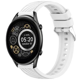 For Xiaomi Haylou RT2 LS10 Stripe Texture 22mm Silicone Watch Band(White)