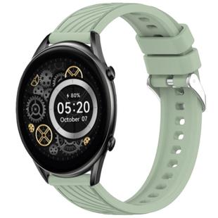 For Xiaomi Haylou RT2 LS10 Stripe Texture 22mm Silicone Watch Band(Light Green)