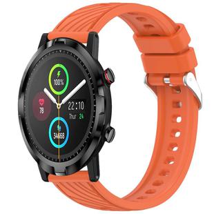 For Xiaomi Haylou RT LS05S Stripe Texture 22mm Silicone Watch Band(Orange)