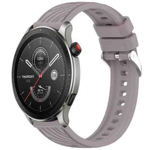 For Amazfit GTR 4 Pro Stripe Texture 22mm Silicone Watch Band(Roland Purple)