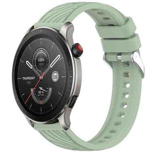 For Amazfit GTR 4 Pro Stripe Texture 22mm Silicone Watch Band(Light Green)